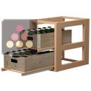 Wooden Storage unit for 2 wooden boxes ACI-VIS320