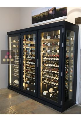 Vitrine à vin climatisée sur mesure 1 température - Vitrage côté droit