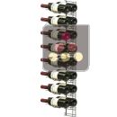 Black wall rack for 16 x 75cl bottles - Horizontal bottles ACI-VIS451
