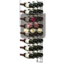 Black wall rack for 24 x 75cl bottles - Horizontal bottles ACI-VIS455