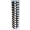 Support mural noir pour 36 bouteilles de 75cl - Bouteilles horizontales