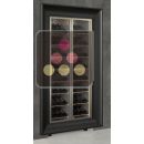 Professional built-in multi-temperature wine display cabinet - Inclined bottles - Curved frame ACI-PAR1110EP