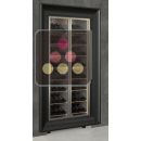 Professional built-in multi-temperature wine display cabinet - Inclined bottles - Curved frame ACI-PAR17002PE