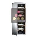 Dual temperature wine cabinet for service and/or storage - Inclined bottle display ACI-CLP131P