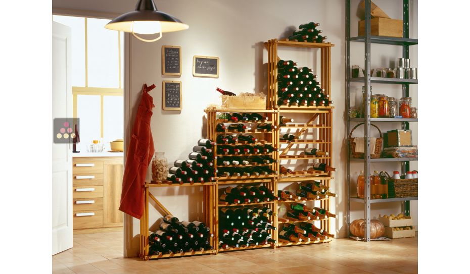 Meuble de rangement en bois pour 2 caisses bois VISIORACK Ma Cave à Vin