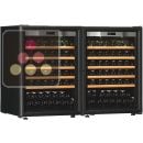 Combination of 2 single temperature wine cabinets for ageing and/or service ACI-TRT717NC