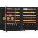 Combination of 2 single temperature wine cabinets for ageing and/or service ACI-TRT717NC