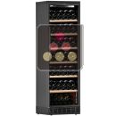 Single temperature built in wine storage and service cabinet - Wooden shelves ACI-CAL612EB