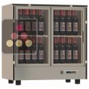 Professional multi-temperature wine display cabinet - Built-in or freestanding - Vertical bottles ACI-PAR804-R290