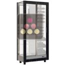 Professional multi-temperature wine display cabinet - 4 glazed sides - Without shelves - Wooden cladding ACI-TCR16000I