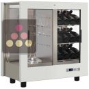 Professional multi-temperature wine display cabinet - 3 glazed sides - Without shelves - Without cladding ACI-TCA114N-R290