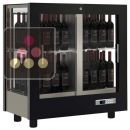 Professional multi-temperature wine display cabinet - 4 glazed sides - Vertical bottles - Wooden cladding ACI-TCR12000VI