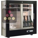 Professional multi-temperature wine display cabinet - 36cm deep - 3 glazed sides - Without cladding - Without shelf ACI-TCA123N