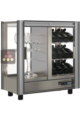 Vitrine réfrigérée modulaire de service ou de conservation des vins - 3 faces vitrées
