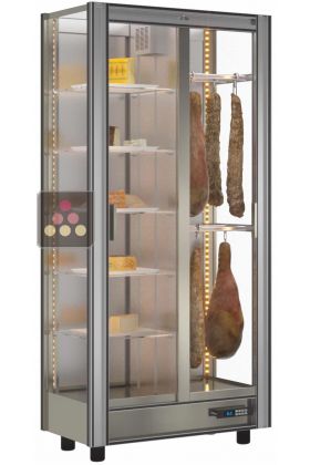 Vitrine réfrigérée modulaire de conservation des charcuteries et fromages - 3 faces vitrées - Sans habillage magnétique