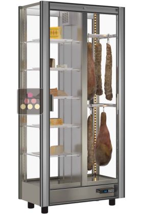 Vitrine réfrigérée modulaire de conservation des charcuteries et fromages - 4 faces vitrées