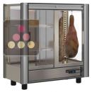 Vitrine à charcuterie et fromage modulaire multi-températures - Usage pro - 3 côtés vitrés - Sans habillage magnétique ACI-TCM118-R290