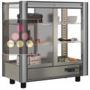 Professional refrigerated display cabinet for dessert and snacks - 4 glazed sides - Without magnetic cover ACI-TCM123-R290