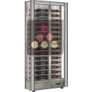 Professional multi-temperature wine display cabinet - 36cm deep - 3 glazed sides - Without magnetic cover ACI-TCM128