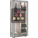 Professional multi-temperature wine display cabinet - 36cm deep - 3 glazed sides - Without magnetic cover - Without shelves ACI-TCM129