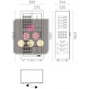 Vitrine à vin encastrable multi-températures - Usage pro - Equipement à personnaliser - Sans habillage ACI-TCB103N-R290