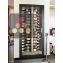 Vitrine à vin encastrable multi-températures - Usage pro - P36cm - Bouteilles horizontales ACI-TBH16000HE