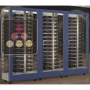 Combination of 3 professional multi-purpose wine display cabinet - 4 glazed sides - Magnetic cover ACI-TMR36000HI