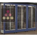 Combiné de 3 vitrines à vin professionnelles multi-usages - 4 cotés vitrés - Habillage magnétique interchangeable ACI-TMR36000HI