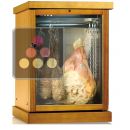 Refrigerated cabinet for cured meat preservation - Wood cladding ACI-CLP200W