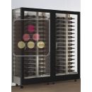 Combiné de 2 vitrines à vin professionnelles multi-usages - 3 cotés vitrés - Habillage magnétique interchangeable ACI-TMR26000H