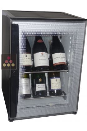 Mini-cave à vin 100% silencieuse pour 8 bouteilles à porte incolore