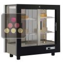 Refrigerated display cabinet for cheese presentation - 3 glazed sides - Wooden cladding ACI-TCA202F