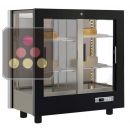 Refrigerated display cabinet for cheese presentation - 3 glazed sides - Wooden cladding ACI-TCR12200