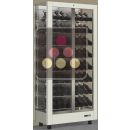 Vitrine à vin multi-températures - Usage pro - 3 côtés vitrés - Bouteilles inclinées - Habillage magnétique interchangeable ACI-TMR16000P