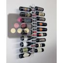 Wall Champagne Rack in Clear Plexiglas for 14 bottles - Horizontal bottles ACI-SBR103C