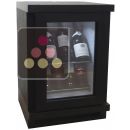 Mini-cave à vin 100% silencieuse avec habillage bois personnalisable pour 8 bouteilles ACI-WNB200