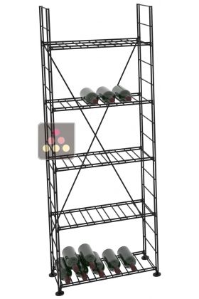 Rangement modulaire métallique pour 154 bouteilles - H170cm