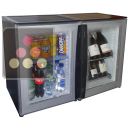 Combination of a silent 8-bottles mini-winebar and 40L silent mini-bar with colorless doors ACI-WNB110T