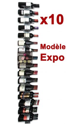 10 Supports muraux de 48 bouteilles de 75cl en position horizontale - Modèle Expo