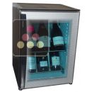 Mini-cave à vin 100% silencieuse pour 8 bouteilles à porte bleue ACI-WNB100B