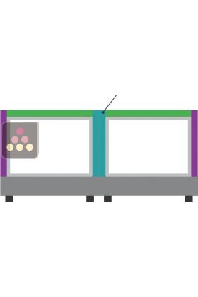 Habillage métallique magnétique petit modèle Calice Design modulaire - Connecteur entre 2 modules