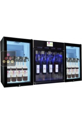 Distributeur de vin au verre bi-température jusqu'à 20 bouteilles + 2 caves de service