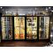 Combiné de 4 vitrines à vin multi-températures - Usage pro - P36cm - 3 côtés vitrés - Habillage magnétique interchangeable
