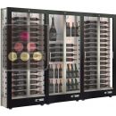 Combiné de 3 vitrines à vin multi-températures - Usage pro - P36cm - 3 côtés vitrés - Habillage magnétique interchangeable ACI-TMH36000M