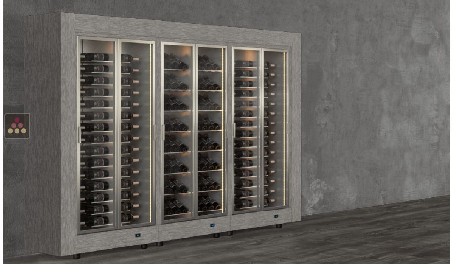 Combiné de 3 caves à vin modulaires multi-usages en pose libre