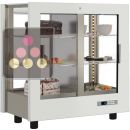 Professional refrigerated display cabinet for dessert and snacks - 4 glazed sides - Wooden cladding ACI-TCR12500I