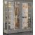 Combiné de 2 vitrines réfrigérées professionnelles pour charcuteries/fromages et snack/desserts - 4 côtés vitrés - Habillage magnétique interchangeable