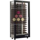Professional multi-temperature wine display cabinet - 3 glazed sides - Horizontal bottles - Magnetic and interchangeable cover ACI-TMR16000H