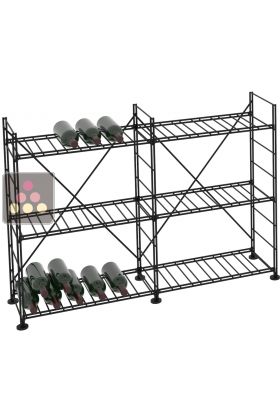 Rangements modulaires métalliques pour 154 bouteilles - H90cm