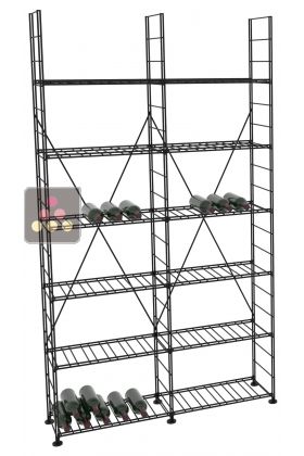 Rangements modulaires métalliques pour 396 bouteilles - H220cm